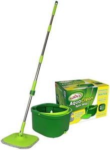 Sabco Aqua Clean Spin Mop and Bucket Set, Green