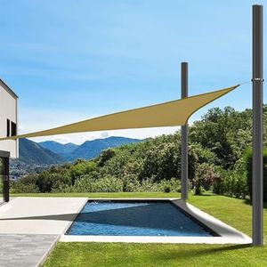 2 Packs Shade Sail Poles, 12 ft Heavy Duty Sun Sail Shade Poles with Spiral Drill Bit, Sun Shade Sail Poles with D-clamp for Sun Shade Sail String Light Garden Yard Backyard Grassland, Black