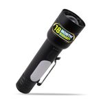 IBELL FL8375S Rechargeable Torch, Powerbank Function, Aircraft Aluminum Body, Telescopic Zoom, Water Resistant Flashlight with Multiple Light Modes (Black)