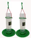 Amijivdaya Large Water Feeder (Green and Transparent) -Pack of 2