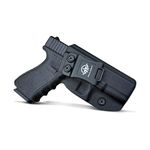 Glock 19 Holster IWB Kydex For Glock 19 19X Glock 23 Glock 25 Glock 32 Glock 45 (Gen 3 4 5) CZ P10C Gun Holsters Inside Waistband Carry Concealed Holster Glock Pistol Case (Black, Right Hand Draw)