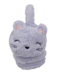 THE DDS STORE Cute Cat Fluffy Ear Muff for Women Plush Foldable Earmuffs Kids Winter Earmuffs Girls Boys Cold Weather Ear Warmer (Light Purple)