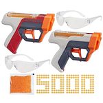 Nerf Pro Gelfire Dual Wield Pack, 2 Blasters, No-Prime Firing, 5000 Gelfire Rounds, 2X 100 Round Integrated Hoppers, 2 Eyewear, Ages 14 & Up