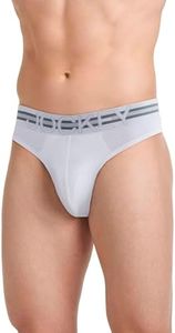 Jockey Men's Underwear Sport Stability Pouch Microfiber Thong, Diamond White, M