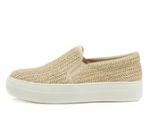 Soda TOPSHOE ave- Hike Platform Slip- On Sneaker w/Cushion Foam, Raffia, 4 UK