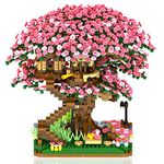 B&LHCX Cherry Bonsai Tree Building Sets for Girls Mini Building Blocks of Cherry Blossom Bonsai Tree kit,2138pcs Mini Bricks Sakura Tree House, Good Gift Choice for Kids and Adults.