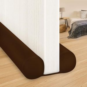 MAXTID Brown Large Door Draft Stopper 30 Inch for Small Size Bedroom Door, Fits 0.5 to 1.7" Gaps Under Door Draft Noise Blocker Large Gap Stoppers(24" 25" 26" 27" 28" 29" 30" Doors)