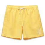 MEILONGER Men's Swim Trunks Swimwear, Quick Dry Beach Swimming Board Shorts Bathing Suits with Mesh Lining and Pockets (Yellow, XXL)