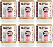 Natural Power Fuel Smooth Nut Butter by NuttZo | 7 Nuts & Seeds Blend, Paleo, Non-GMO, Gluten-Free, Vegan, Kosher | Peanut-Free, 1g Sugar, 6g Protein | 12oz Jar (Pack of 6)