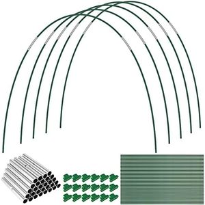 Greenhouse Hoops Frame Tunnel Kit 17 Inches Long Detachable Garden Hoops Fiberglass Garden Support Frame with 18 Clips for Netting Raised Beds Garden