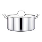 Maxima Triply Stainless Steel SaucePot 32cm, 12L - Superior Heat Conductivity, Versatile Sizes, and Durability for Perfectly Even Cooking - Ideal for Induction Stovetops