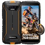 DOOGEE S41T Rugged Smartphone, Android 14 Rugged Phone, 6300mAh, Max 8GB RAM, 64GB/1TB Extension ROM, 5.5" HD+ Display, 13MP Camera, 4G Dual SIM IP68 Waterproof Phones, Face ID, NFC - Orange