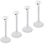 NUOBESTY 4pcs Doll Stands Doll Display Holder Models Doll Support Frames Doll Racks Dolls Accessories 35cm White for Doll Supplies