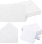 50 Pack Blank Cards and Envelopes Set, 11 * 16CM White Envelopes & 10.5 * 14.5CM Folded Cards for Homemade Cards, DIY Greeting Cards, Invitation, Birthday