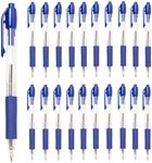 Simply Genius Ballpoint Pens in Bulk - 20 Pack Retractable Office Pens - Great for Schools, Notebooks, Journals & More - Comfort Grip & Smooth Writing Medium Point Pens (20pcs, Blue Ink)