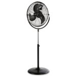 Schallen 18" 300° Rotation High Velocity Pedestal Floor Standing Air Cooling Fan in BLACK