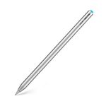 adonit Neo Pro Stylus Apple iPad Stylus with Magnetic Attachment [Wireless Charging on iPad, Extra Long Battery Life, Palm Detection, Replaceable Thin Tip] Matte Silver