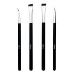 Gleva Complete Eyeliner Brush Set - Professional Precision Brushes for Perfect Winged Liner, Detailed Eye Makeup, Flat, Angled and Ultrafine Eyeliner Brushes Set, Ultra Thin Flat Makeup Brush Premium Eyebrow Brush