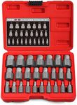 RIMKOLO 25-Piece Screw Extractor Set, Multi-spline Extractor Set Easy Out Bolt Extractors CR-MO Bolt Remover for Removing Broken Studs Bolts Socket Screws