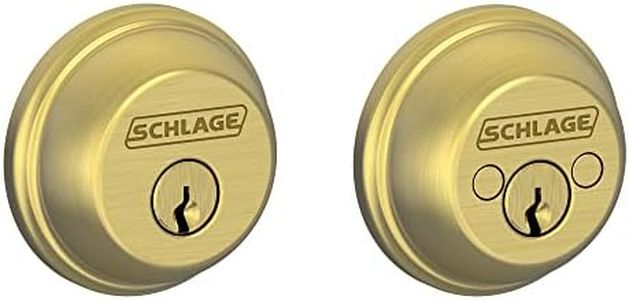 Double Cylinder Deadbolt, Satin Brass (B62 N 608)