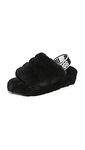 UGG Women's Fluff Yeah Slide Slipper, Black, 5 UK