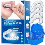 Mouth Guard for Teeth Grinding, Mouth Guard for Sleeping, Gum Shield for Teeth Grinding Guard Adults & Kids, Reusable Sleep Apnea Mouth Guard & Teeth Whitening Mouth Tray 4 Pcs