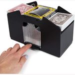 Yuehuam Playing Card Shuffler, Automatic Battery Operated 4 Pack Electric Poker Cards Shuffling Machine for Home Party Club Casino Dealer