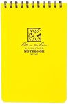 Rite in the Rain Weatherproof Top Spiral Notebook, 4" x 6", Yellow Cover, Universal Pattern (No.146)