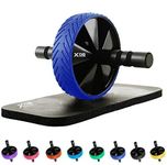 Xn8 Sports Ab Wheel Roller Abdominal Exercise -With Knee Mat Foam Handles-Core Abs Trainer Cruncher For Strength-Training-Fitness-Workout-Home-Gym