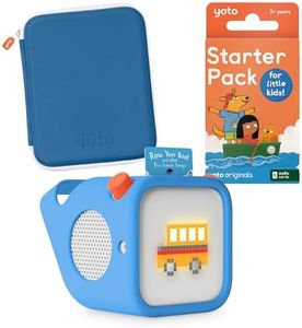 YOTO Player Bundle + Starter Pack for Little Kids + Adventure Jacket & Card Case in Blue Bird - Kids Screen-Free Bluetooth Audio Player, All-in-1 Travel Device for Stories Music Podcasts White Noise