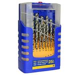 HSS Wood Twist Drill Bit Set 25 Pieces Diameter 1-13 mm