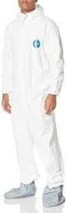 Dupont Unisex-Adult TY122S-XL-EACH Disposable Elastic Wrist, Bootie and Hood Tyvek Coverall Suit 1414, X-Large, White