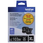 Brother Genuine High Yield Black -Ink -Cartridges, LC1032PKS, Replacement Black -Ink, Includes 2 -Cartridges of Black -Ink, Page Yield Up To 600 Pages/ -Cartridge, LC1032PKS