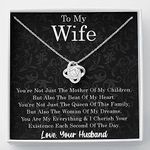 rakva 925 Sterling Silver Wife Necklace, To my wife necklace anniversary gift for wife, birthday gift for her