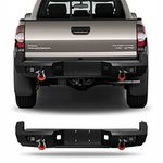 TKMAUTO Black Front and Rear Bumper for Tacoma 2nd Gen 2005-2015 (Rear bumper)