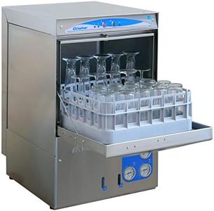 Eurodib DSP3 Lamber High Temperature Rack Undercounter Commercial Glass Washer, 30 Racks/Hr, Stainless Steel, 16" x 16" Rack Size, 208-240v, 15A, Silver