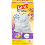 Glad OdorShield Tall Kitchen Drawstring Trash Bags - Febreze Mediterranean Lavender - 13 Gallon - 40 Count