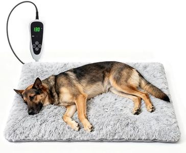 GOLOPET Dog Heating Pad 28x18 in with Smart Thermostat Switch and Power Line Protection Tube,Obtained MET and UL Dual Certification,Waterproof Puppy Heating Pad- Gray 1