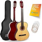 3rd Avenue 3/4 Size Kids Classical Guitar Spanish Nylon String Beginner Pack Bundle - 6 Months FREE Lessons, Bag, Strings – Natural