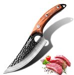 Japan Knife, Viking Knives Hand Forged Meat Cleaver Knife 6", Japanese Chef Knife with Sheath BBQ, for Camping, Tactical, Deboning