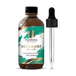 Florona Bergamot Essential Oil 100% Pure & Natural Oil- 4 fl oz, Bergamot Oil for Hair, Oil for Skin Massage Fragrance, Aromatherapy Oil for Diffuser