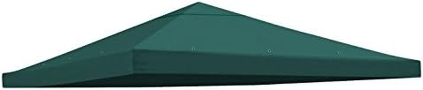 Replacement Gazebo Canopy Top Patio Pavilion Cover Sunshade Polyester Single Tier, Green