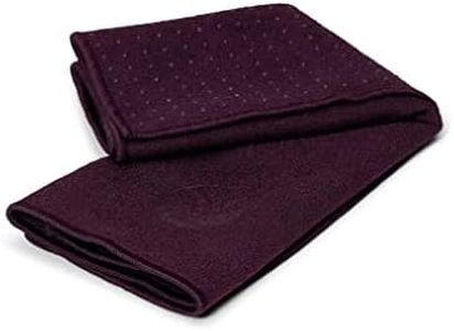 Manduka Yogitoes Yoga Towel for Mat, Non-Slip and Quick Dry for Hot Yoga with Rubber Bottom Grip Dots,Thin and Lightweight, 16 Inches, Indulge