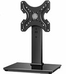 FITUEYES Universal TV Stand for 19-42" TVs,Tabletop TV Pedestal,Holds 45kgs,Swivel Height Adjustable,Black TT104001GB