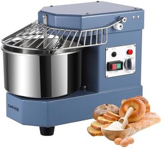 Garvee Commercial Dough Mixer 10.5Qt, 650W Dual Rotating Dough Kneading Machine with Food-Grade Stainless Steel Bowl, Security Shield & Timer, Electric Spiral Mixer for Restaurant Bakery Pizzeria