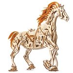 UGears Horse Mechanoid | Decorative Horse 3D Mechanical Educational Wooden Toys Animals | Models to Build, Walking Horse Puzzle, Kinetic Art, Educational Learning Toys | STEM Learning Kits for Adults