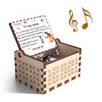 Ucuber Music Box for Mom from Son, Mini Cute Box Printed Pattern Best Gift for Mother's Day You are My Sunshine … (pattern-son1mom)