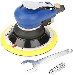 AT-980 5"/6" Air Random Orbital Sander Round Polisher Pneumatic Hand Sanding Tool(with Air Inlet Connector and Spanner)(6inches)