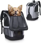 Navaris 2-in-1 Convertible Carrier and Cat or Dog Backpack - Hand Carry or Wear Front or Back - Up to 22 lbs (10 kg) - 11.8" x 11.8" x 18.1" (30 x 30 x 46 cm)