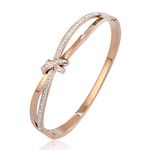 PHOGARY "Forever and Ever Knot Classic Bracelets for Women Rose Gold Bracelet Crystals, Birthday Thanksgiving Christmas Xmas Gift for Women Mum Mother Wife with Gift Box